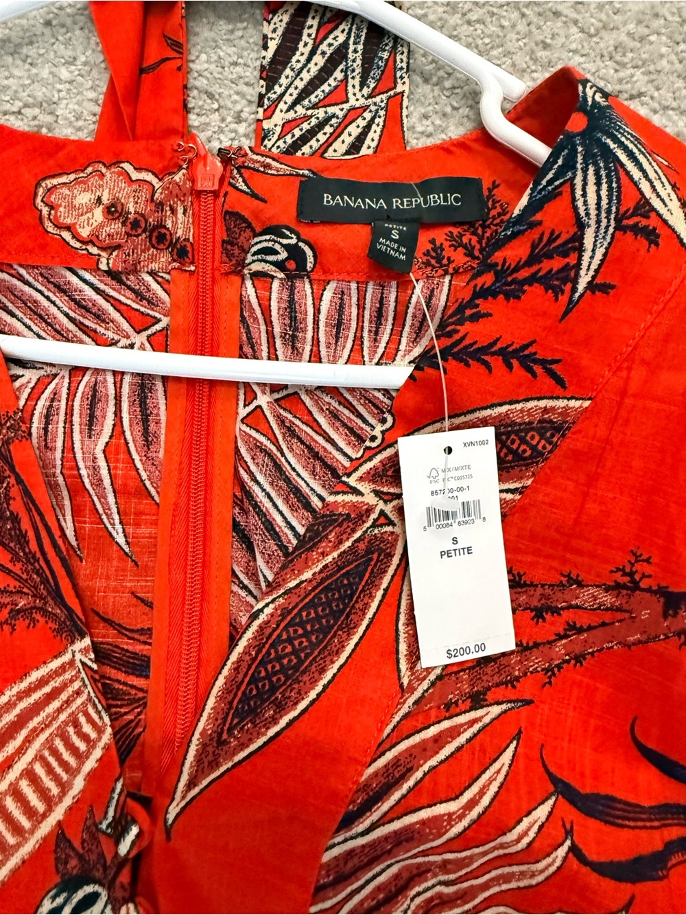 Banana Republic Red Floral Print Mini Dress - Picture 3 of 3